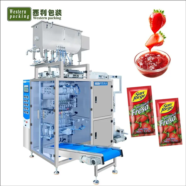 Машина за опаковане на хотелски сашета с много ленти