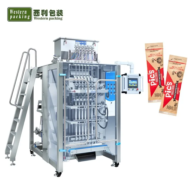 Машина за опаковане на течности в сашета с много писти с неправилна форма