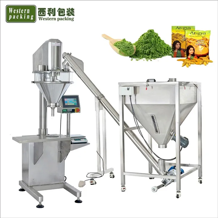 Полуавтоматична шнекова малка машина за пълнене на прах