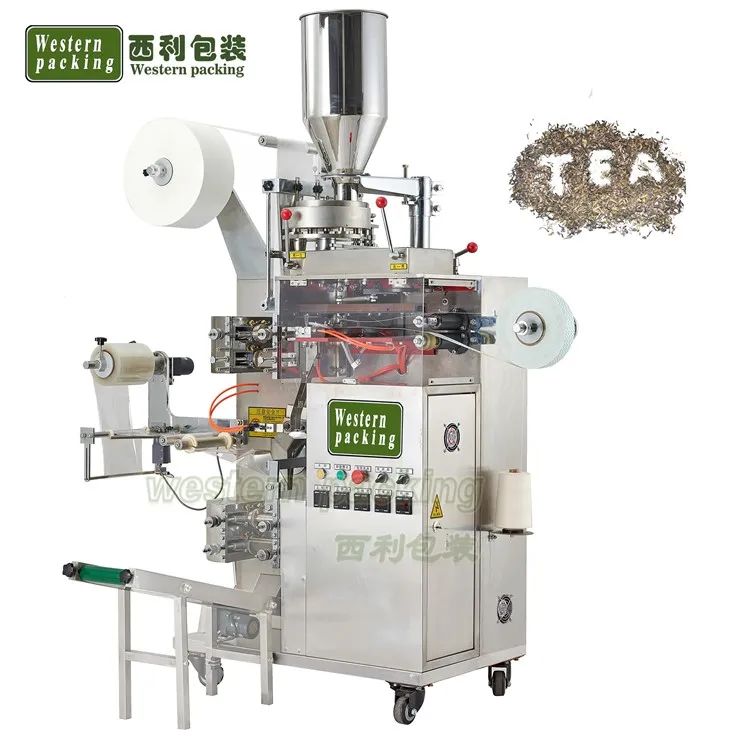 Машина за опаковане на чай с етикет